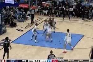 持续发力！谢泼德强攻打成2+1 随后反击空篮稳稳上进